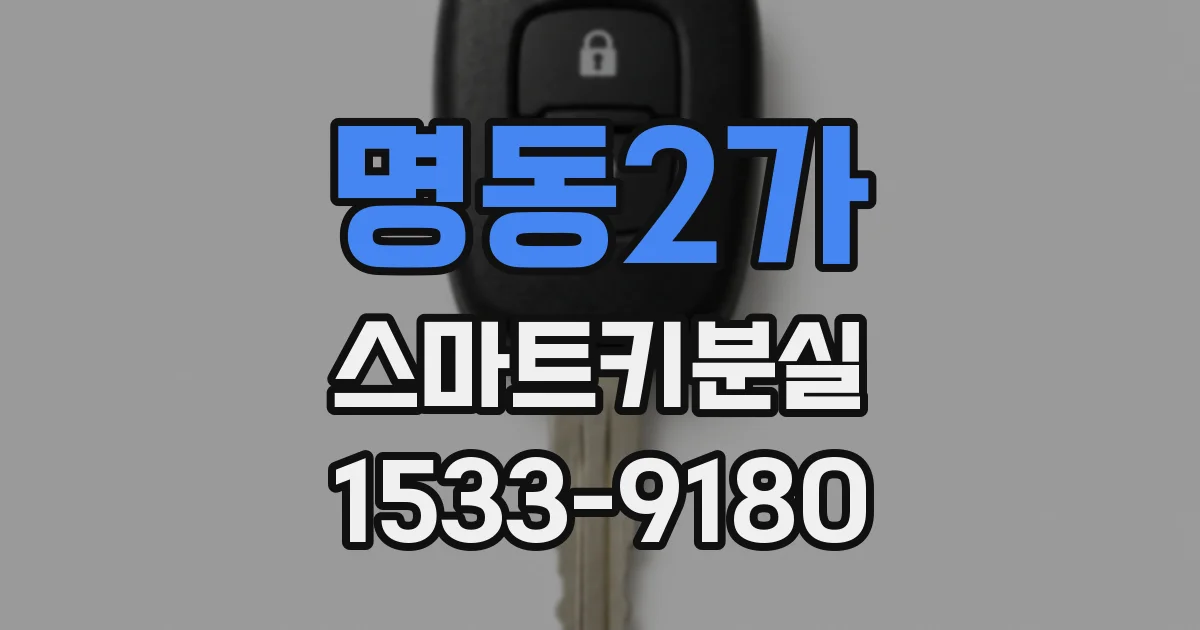 명동2가 스마트키분실