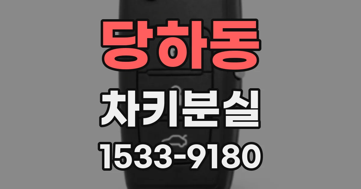 당하동 차키분실