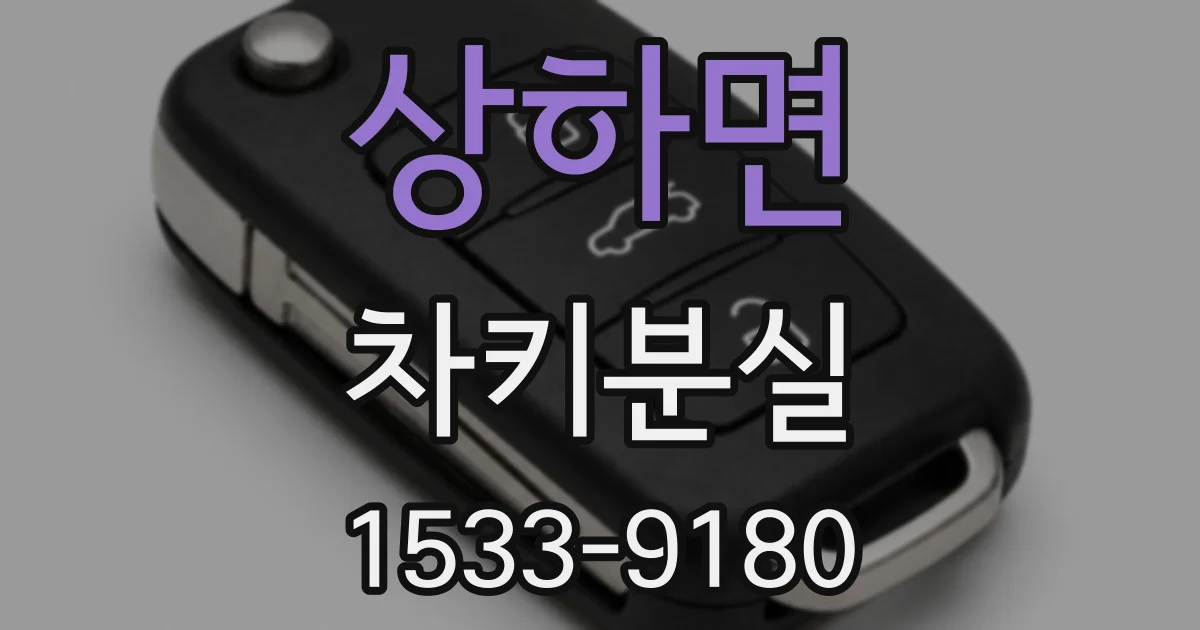 상하면 차키분실