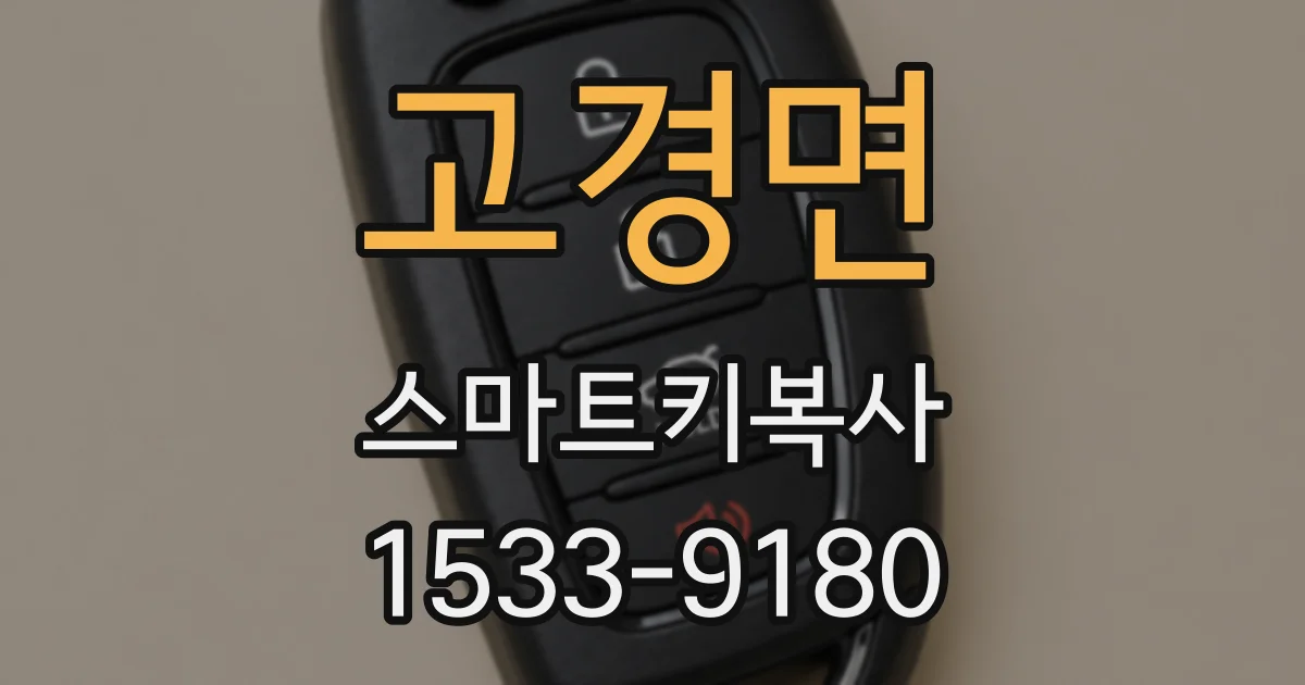 고경면 스마트키복사