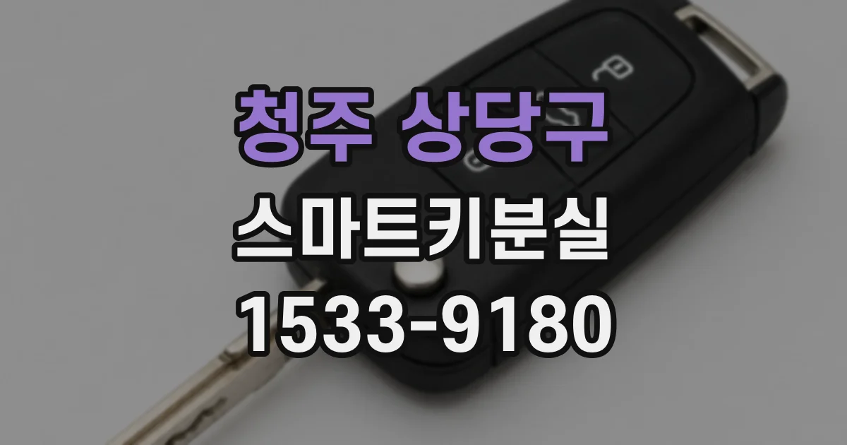 청주 상당구 스마트키분실