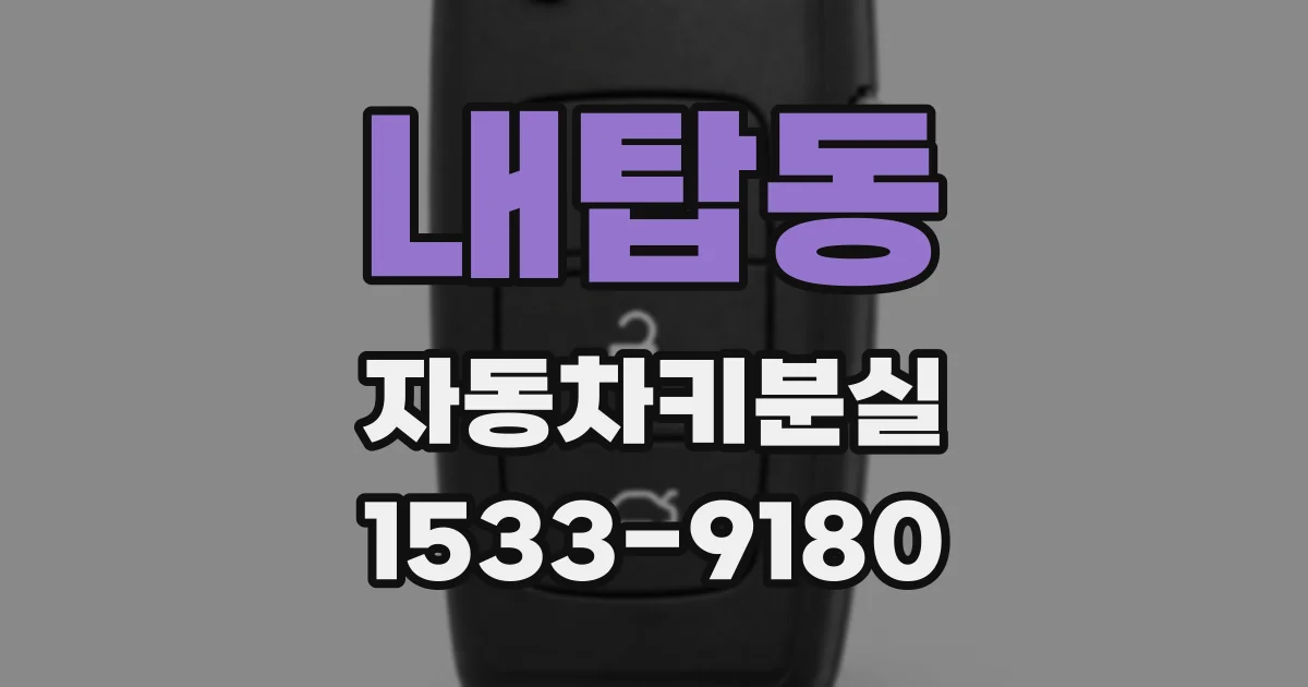 내탑동 자동차키분실