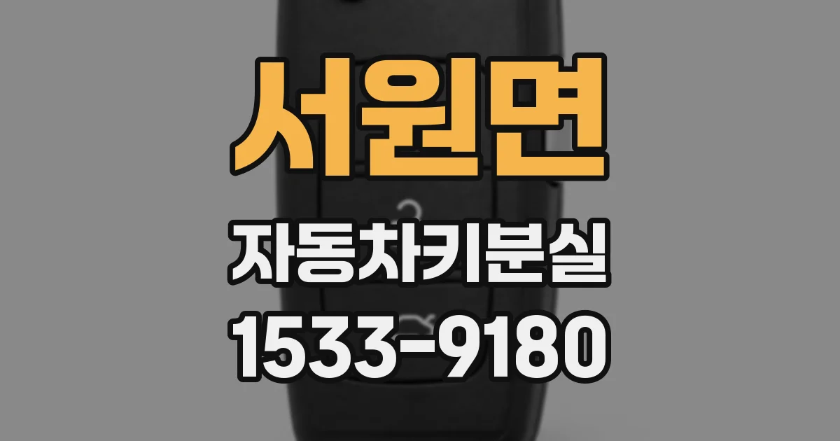 서원면 자동차키분실