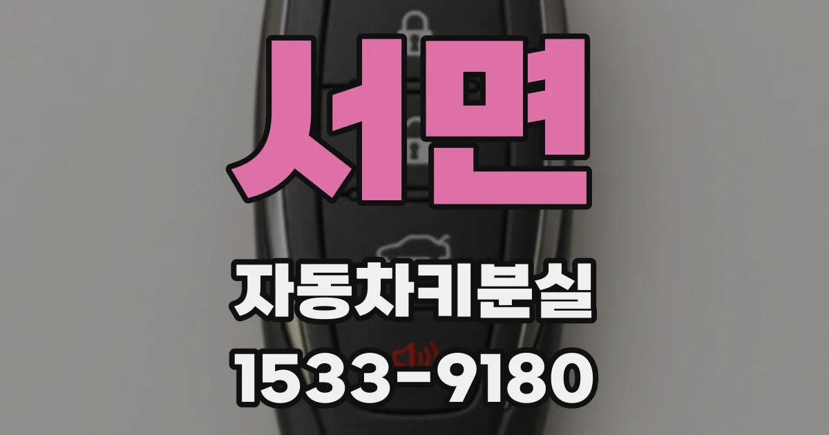 서면 자동차키분실