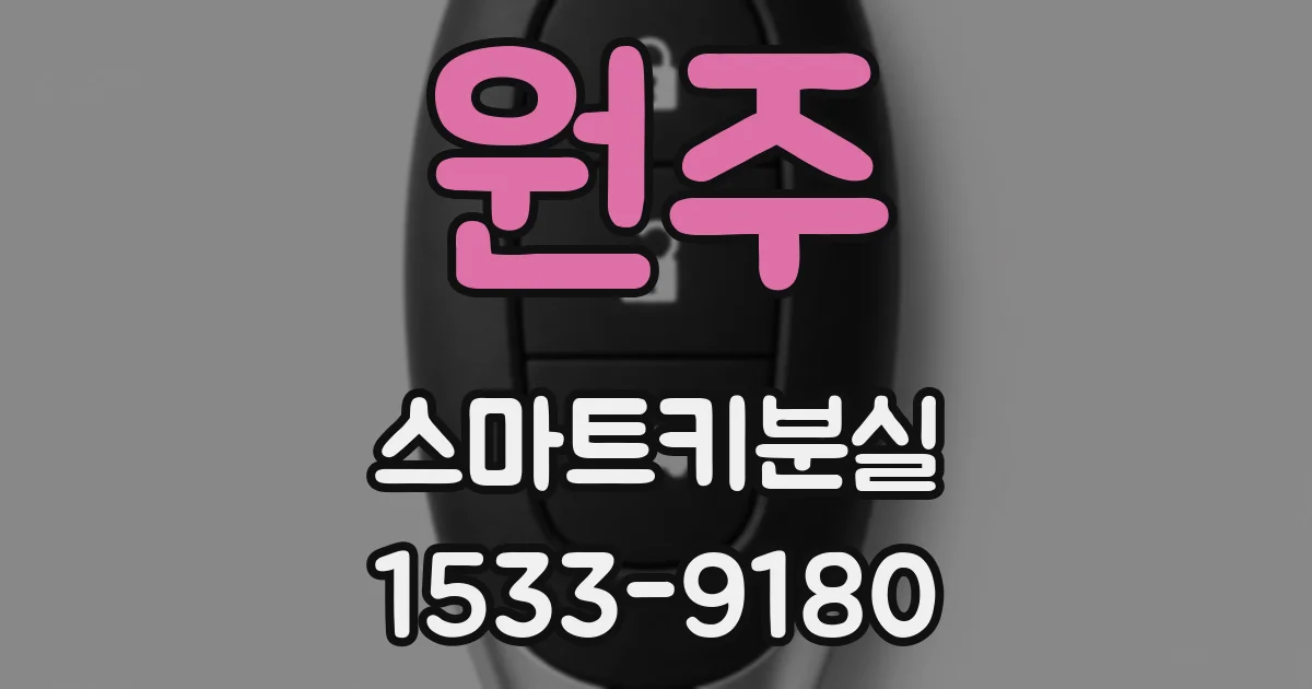 원주 스마트키분실