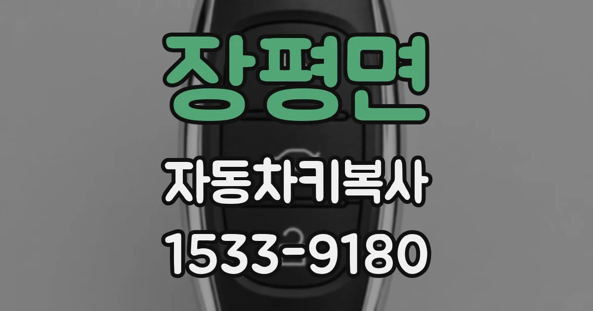 장평면 자동차키복사