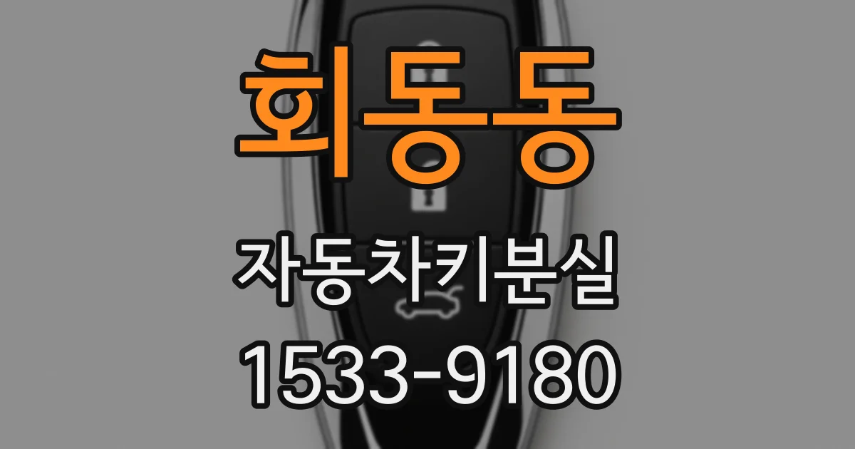 회동동 자동차키분실
