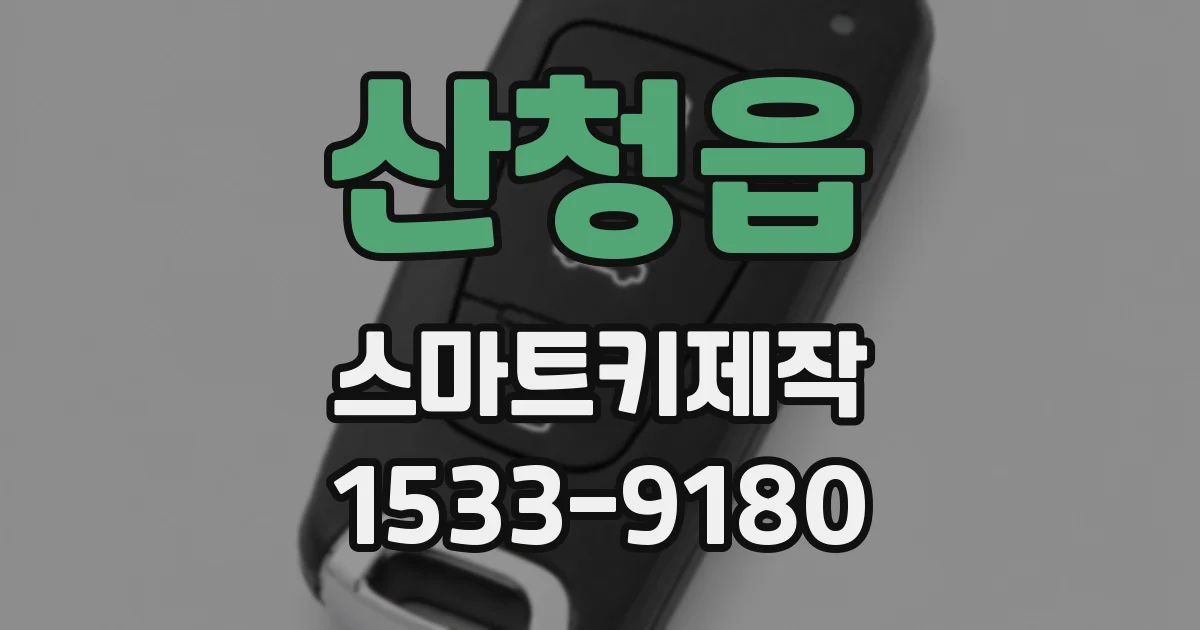 산청읍 스마트키제작