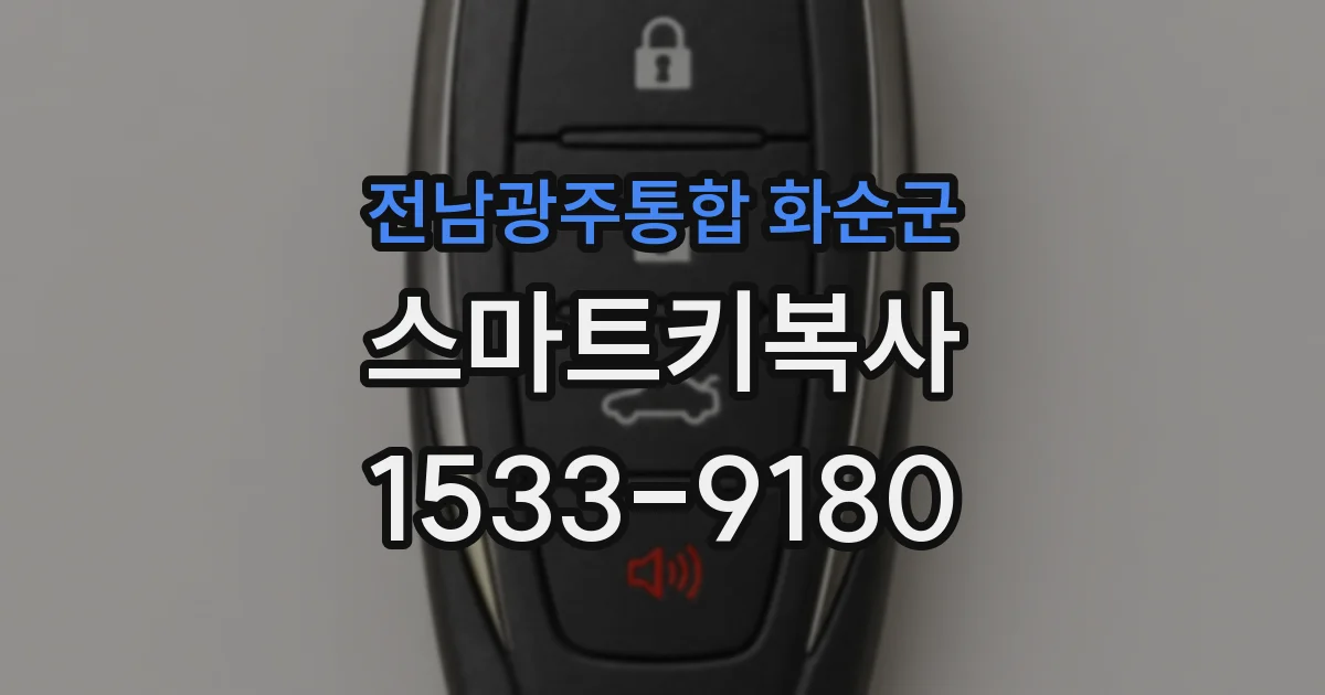 전남광주통합 화순군 스마트키복사