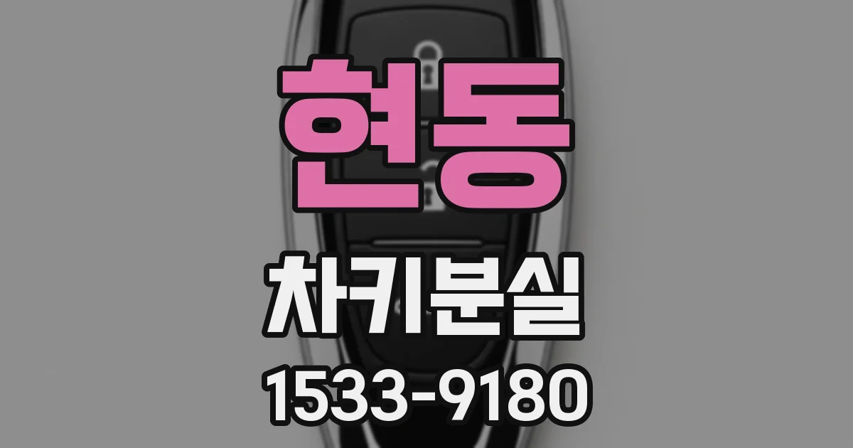 현동 차키분실