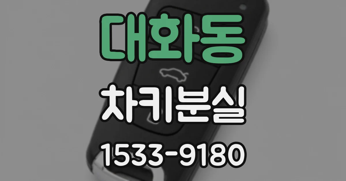 대화동 차키분실