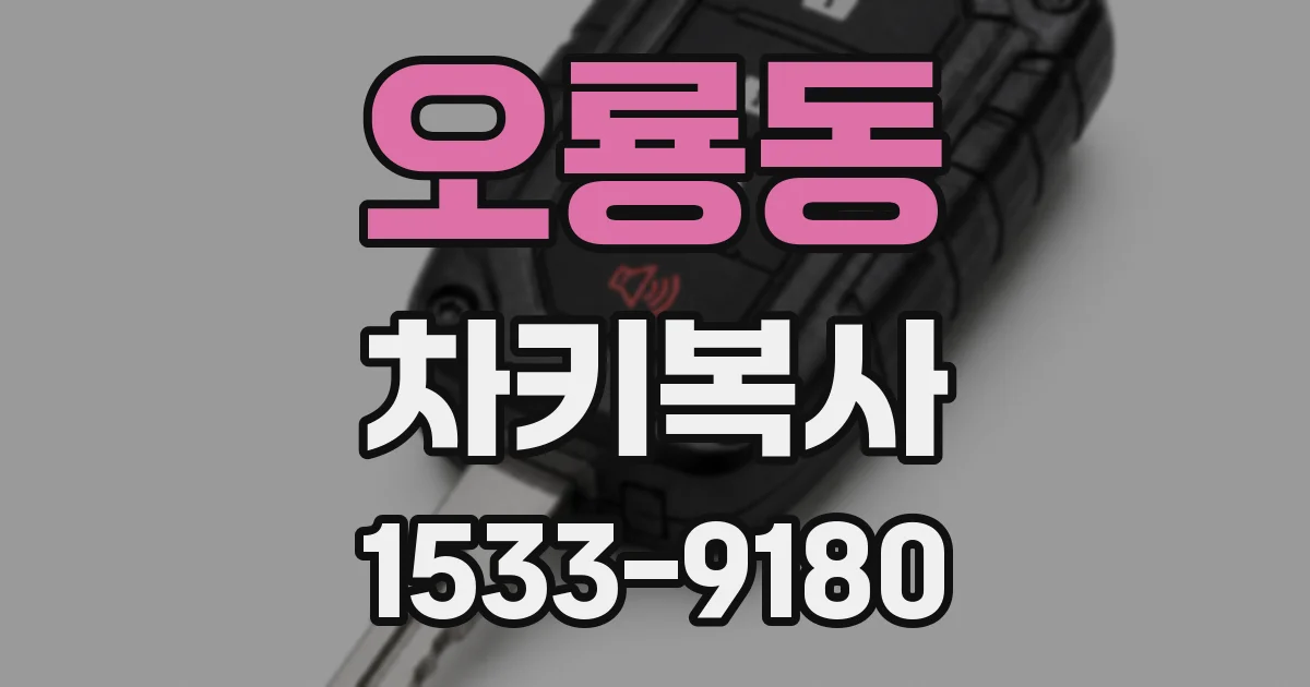 오룡동 차키복사