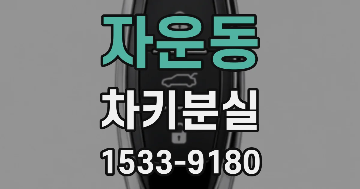자운동 차키분실