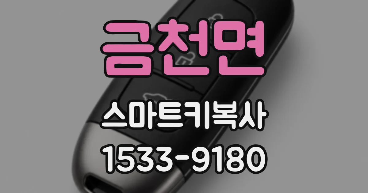 금천면 스마트키복사
