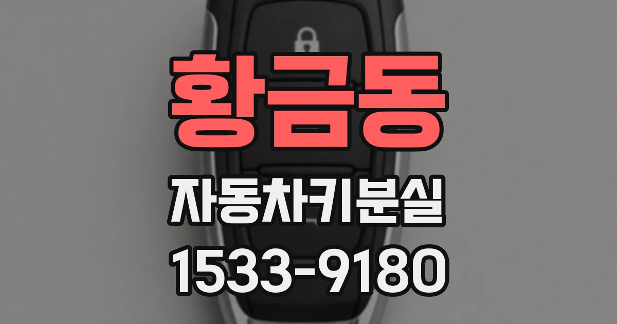 황금동 자동차키분실