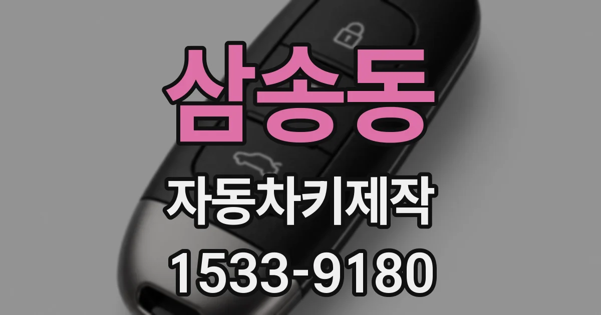 삼송동 자동차키제작