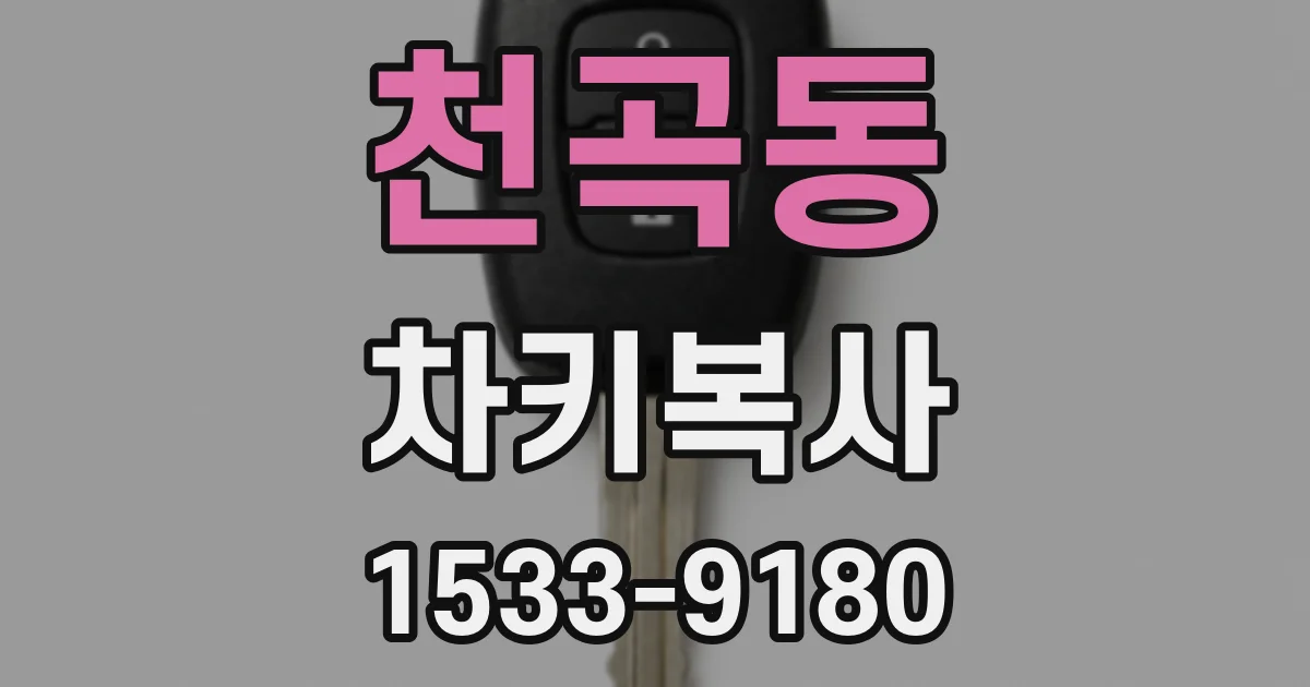 천곡동 차키복사