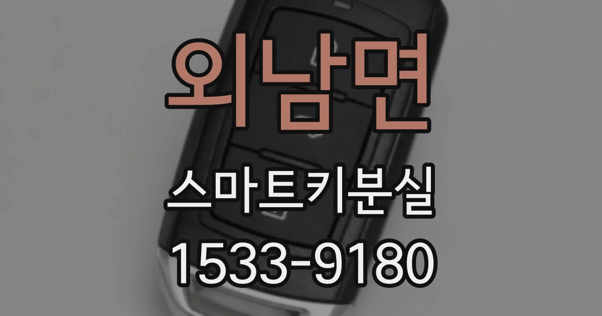 외남면 스마트키분실