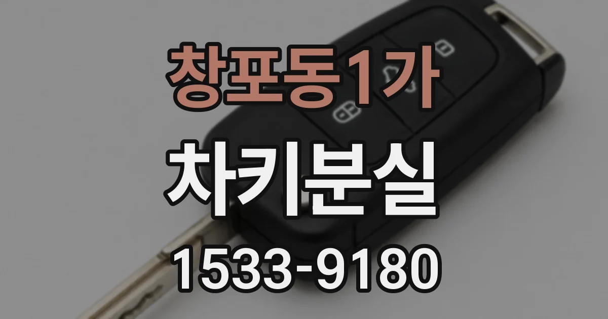 창포동1가 차키분실