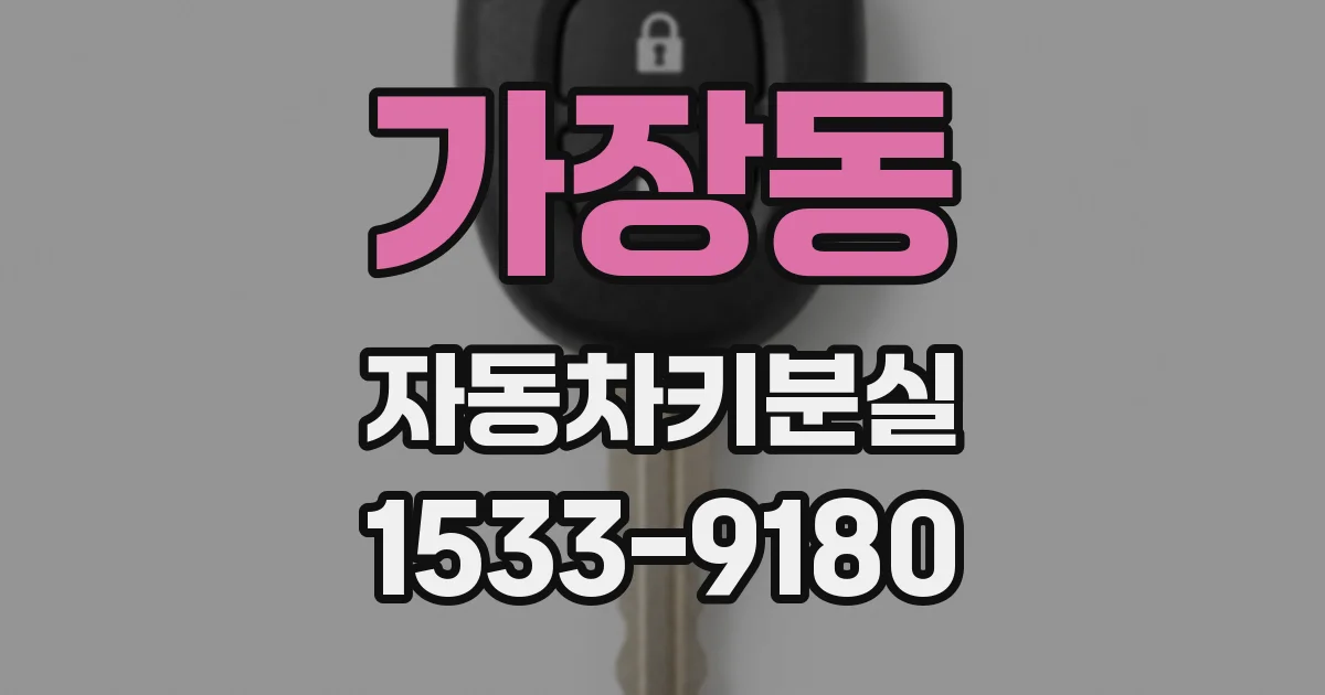 가장동 자동차키분실