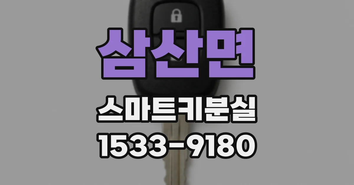 삼산면 스마트키분실