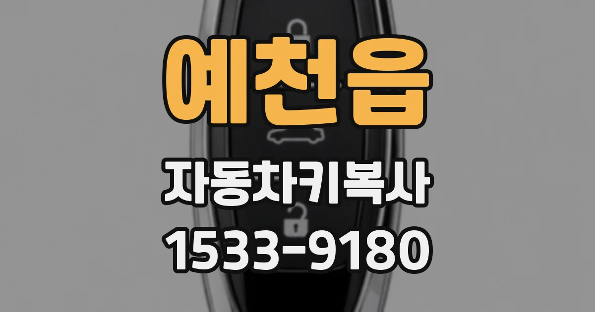 예천읍 자동차키복사