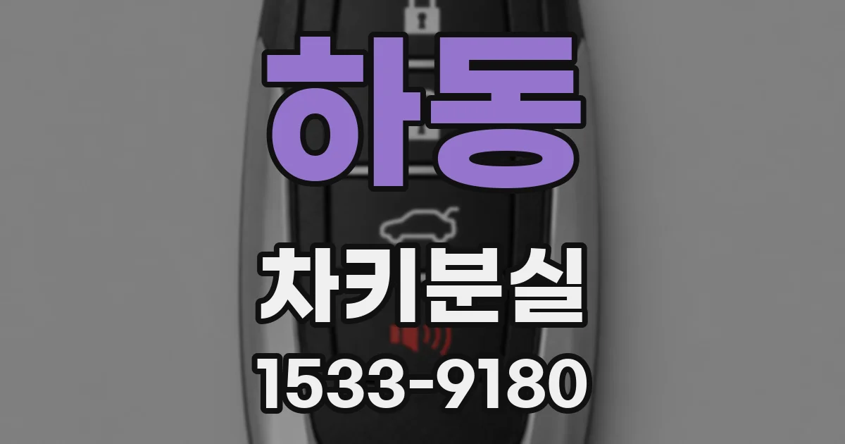 하동 차키분실