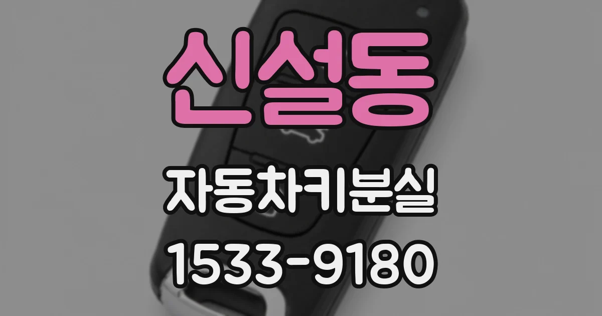 신설동 자동차키분실