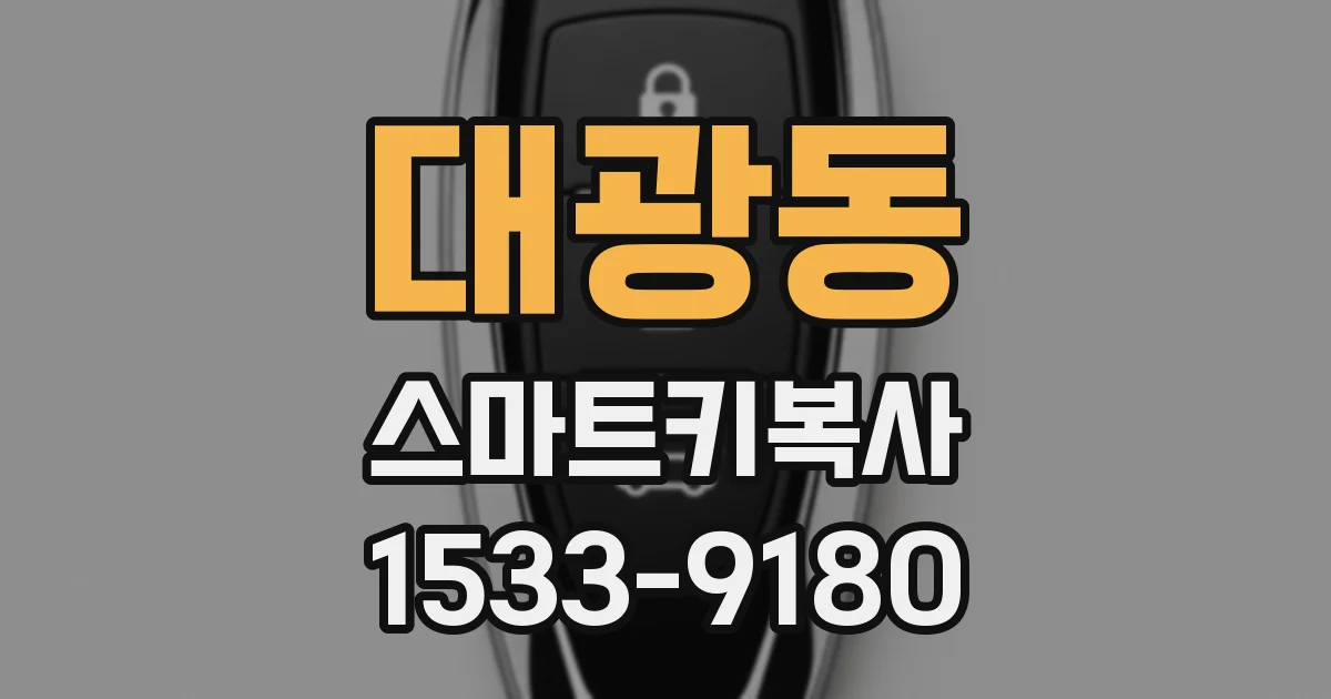 대광동 스마트키복사