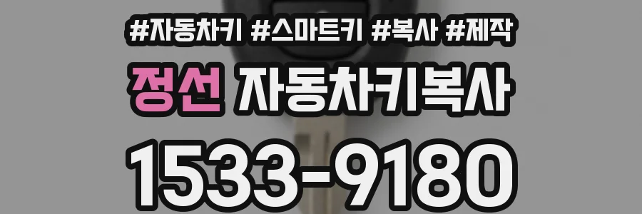정선 자동차키복사
