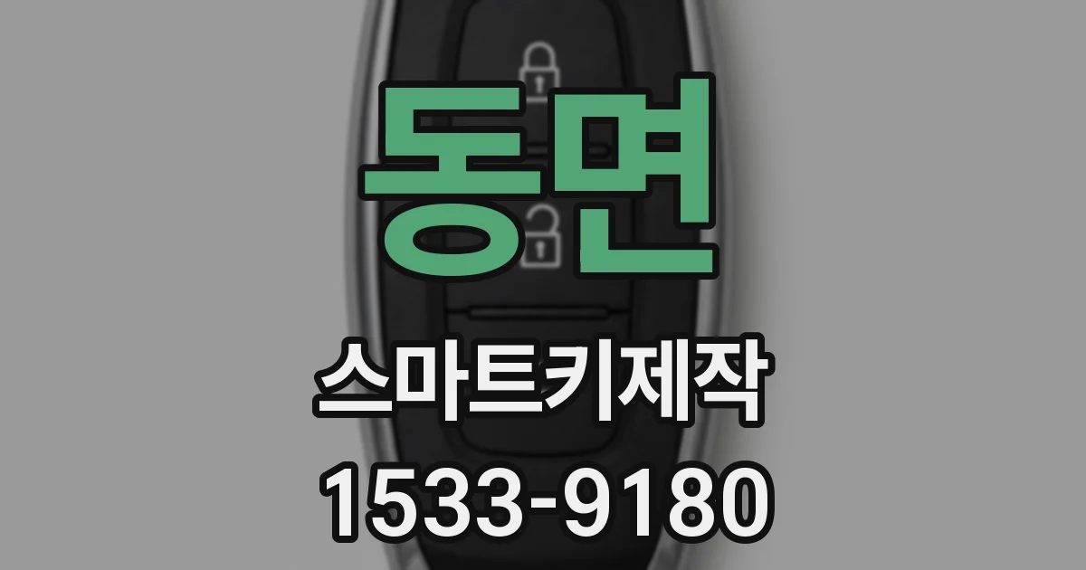 동면 스마트키제작