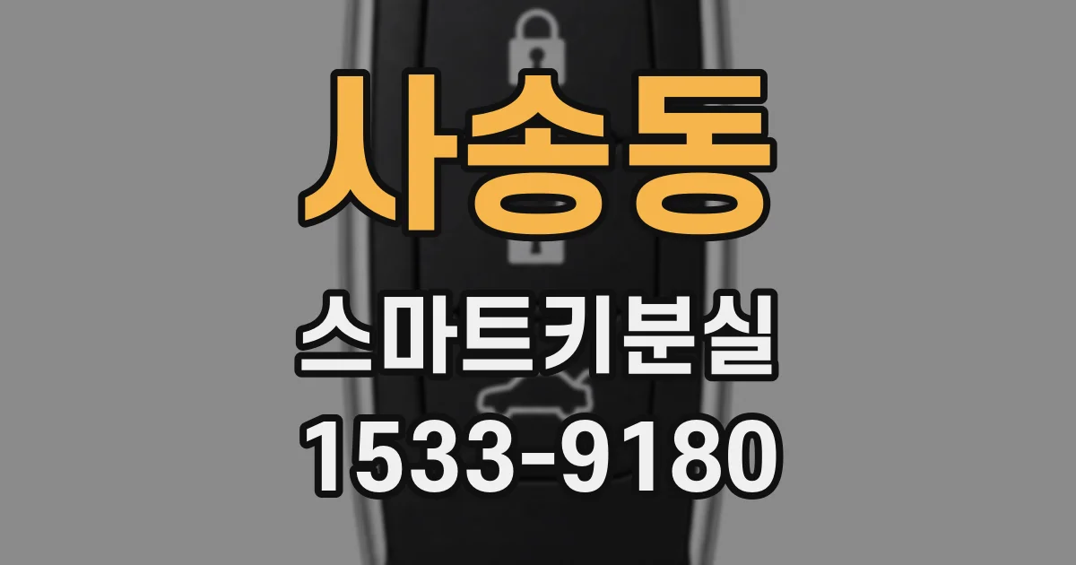 사송동 스마트키분실