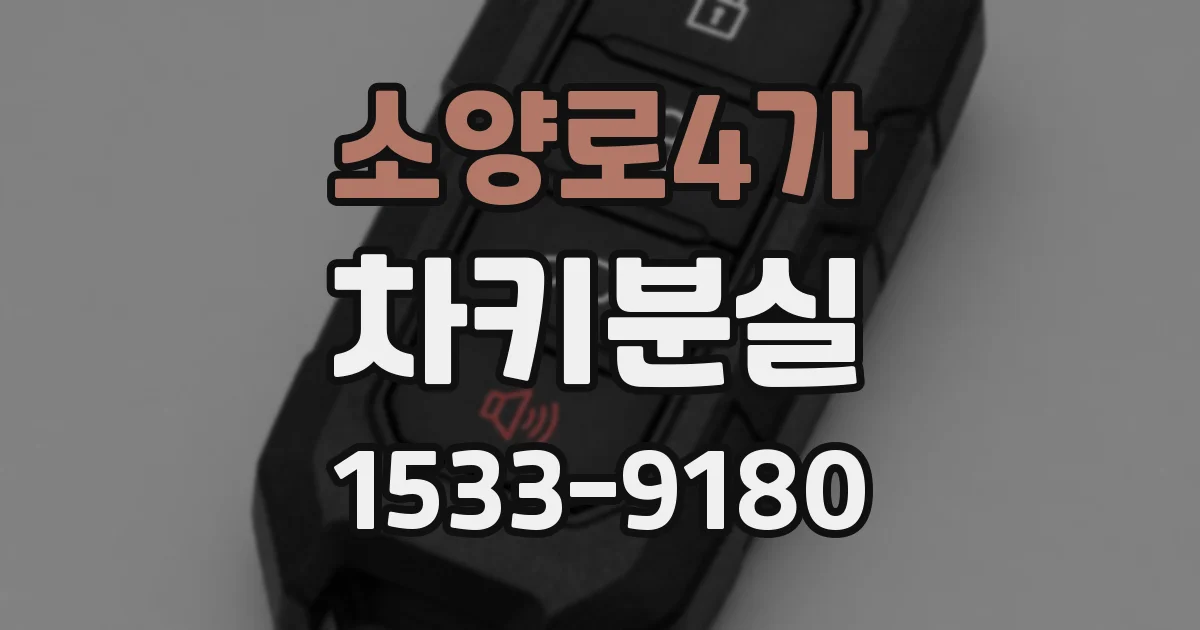 소양로4가 차키분실