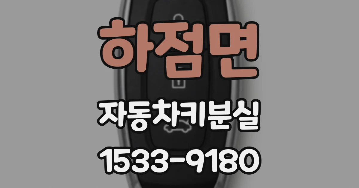 하점면 자동차키분실