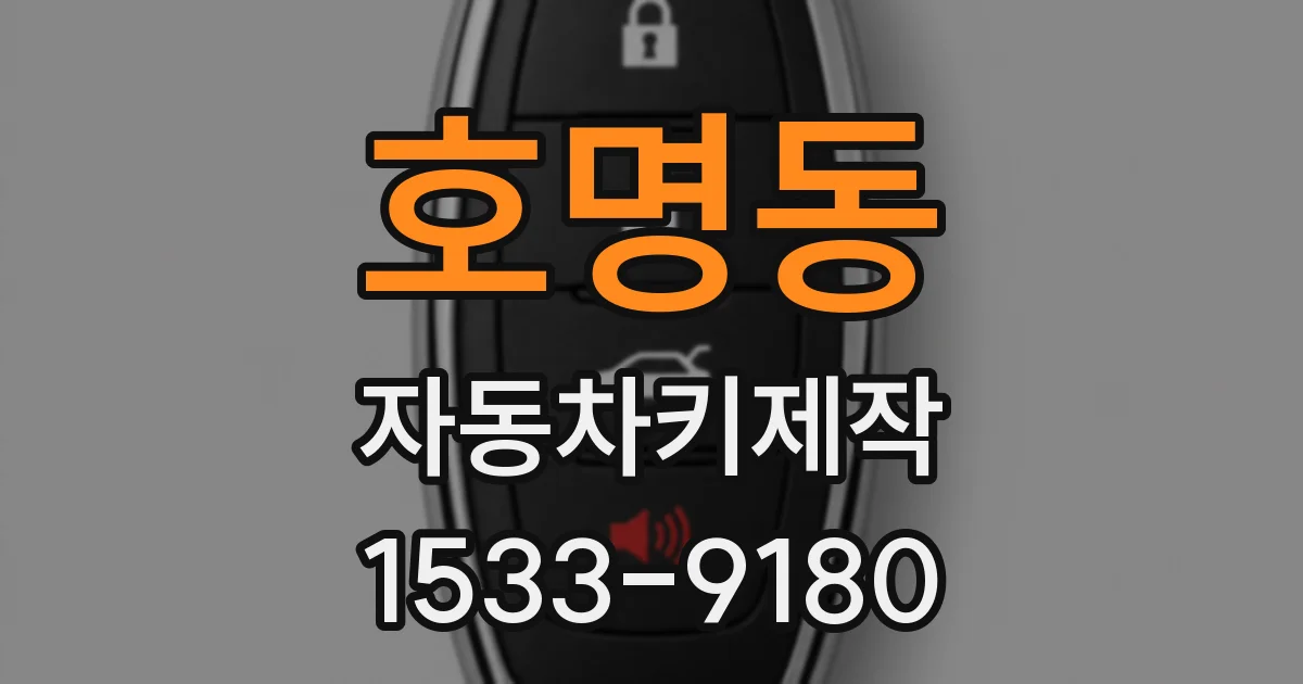 호명동 자동차키제작