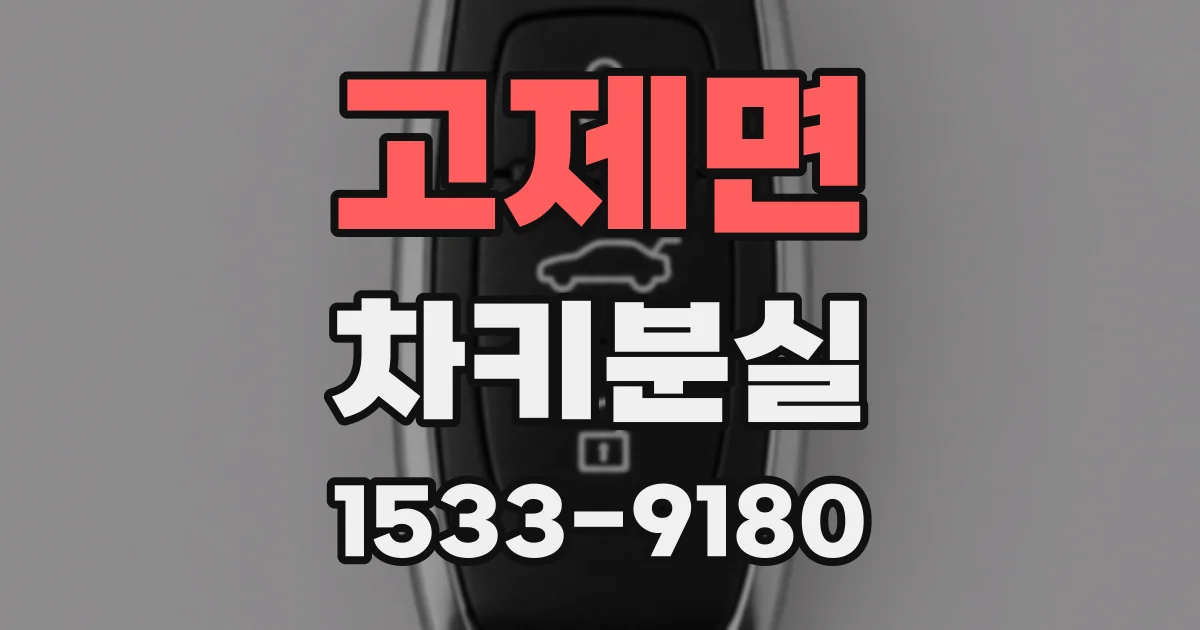 고제면 차키분실