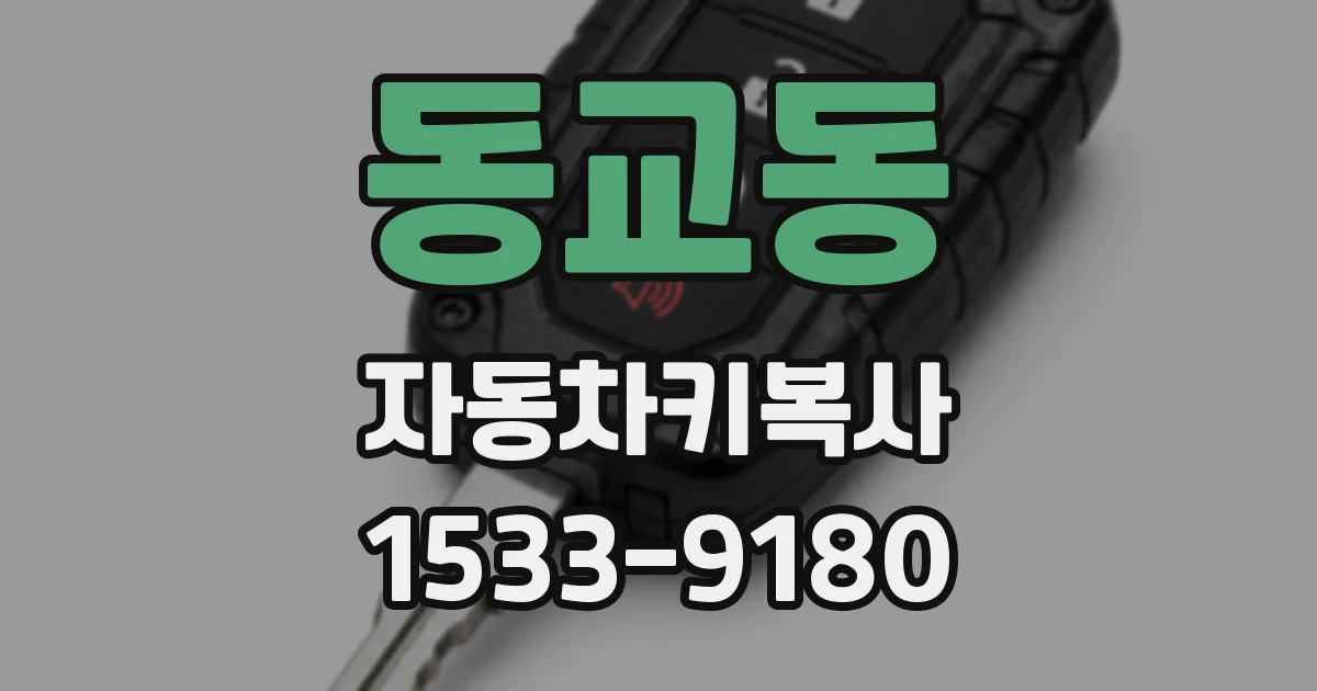동교동 자동차키복사