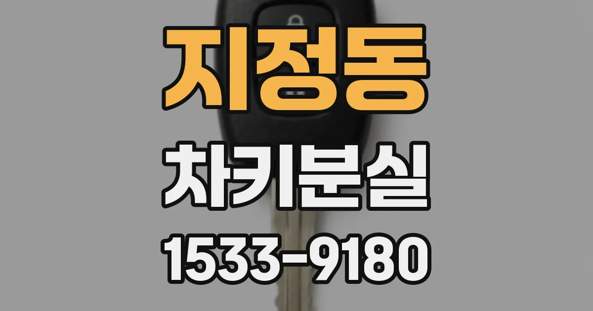 지정동 차키분실