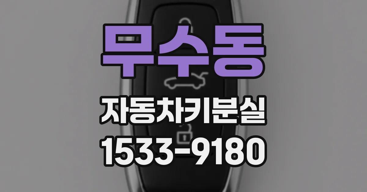 무수동 자동차키분실