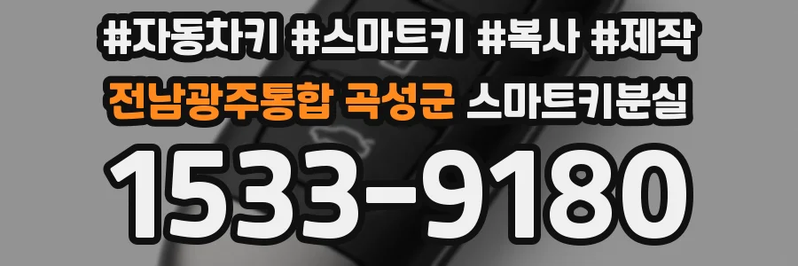 전남광주통합 곡성군 스마트키분실