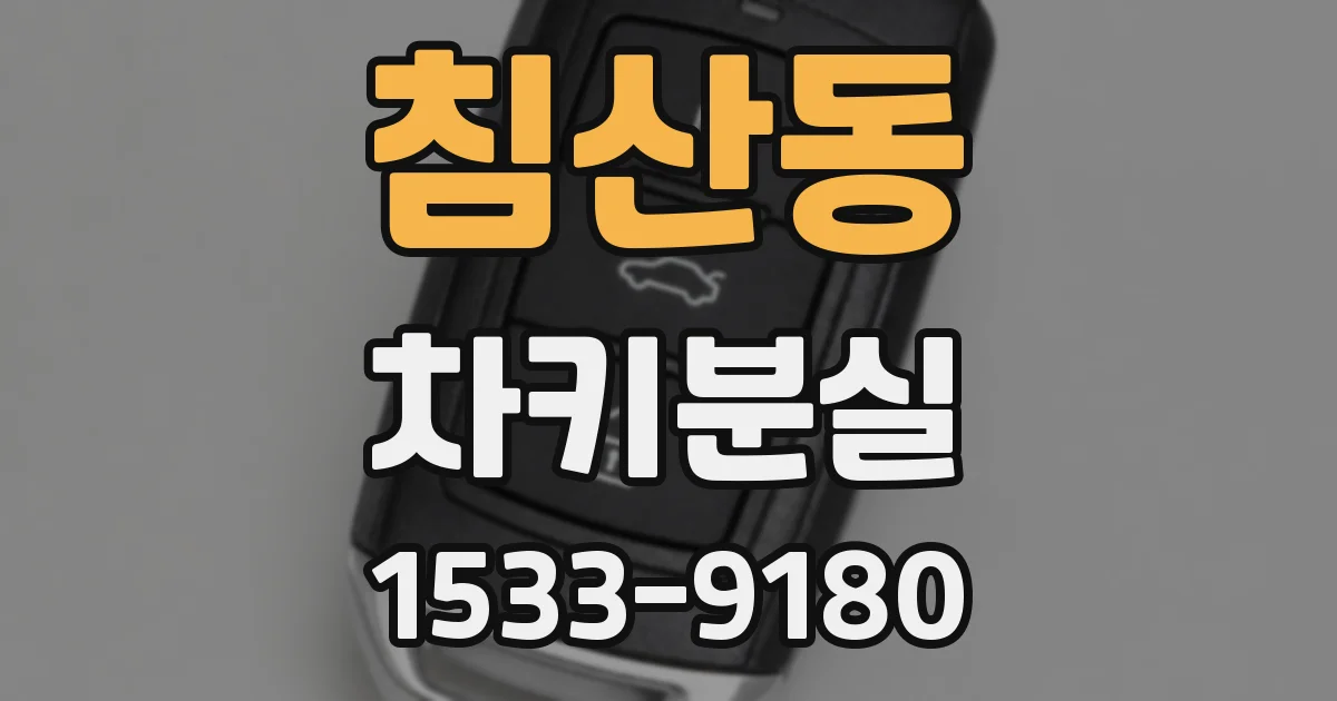 침산동 차키분실