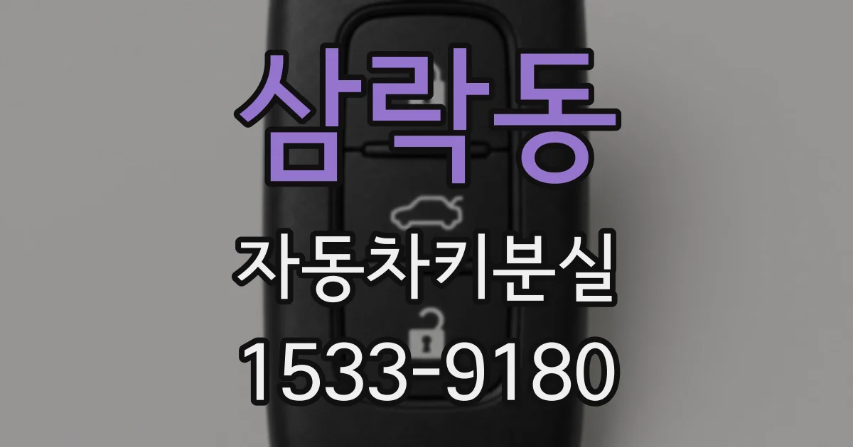 삼락동 자동차키분실