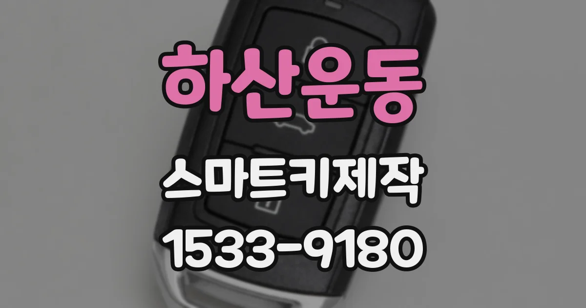하산운동 스마트키제작