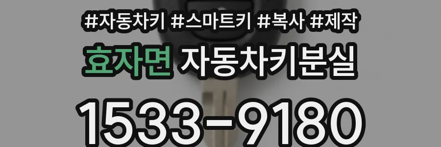 효자면 자동차키분실
