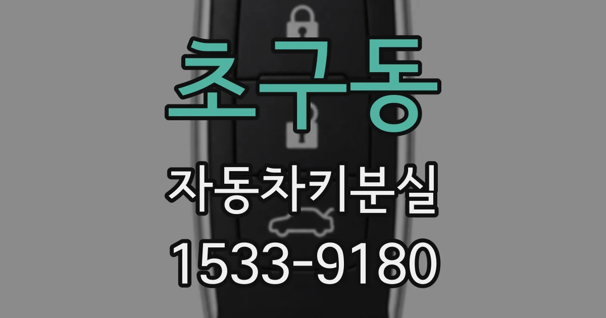 초구동 자동차키분실