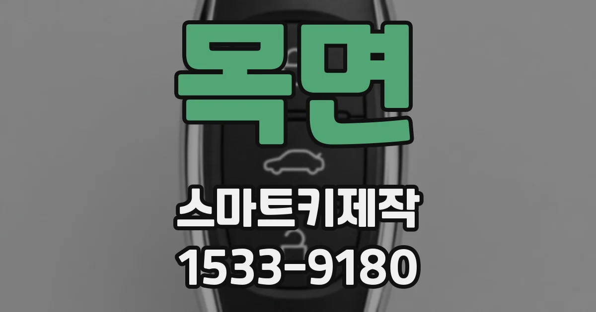 목면 스마트키제작
