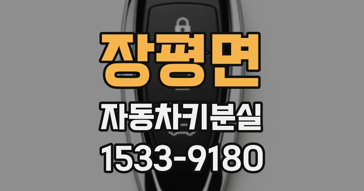 장평면 자동차키분실