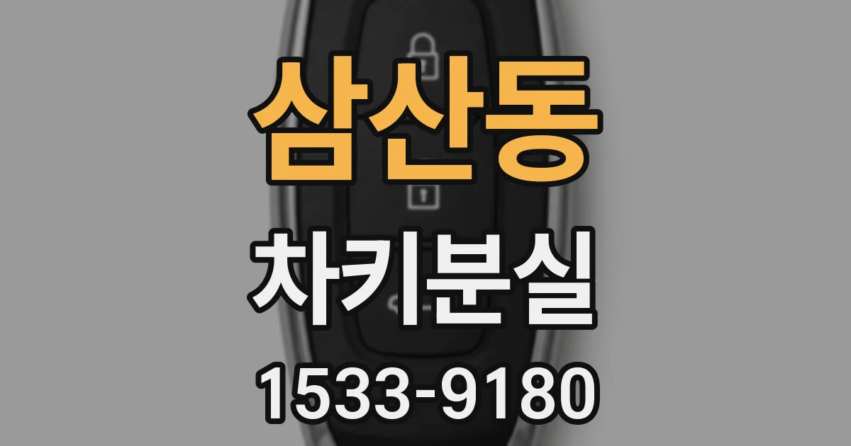 삼산동 차키분실