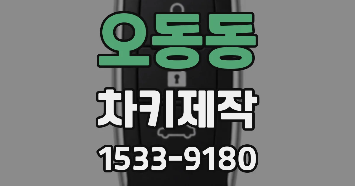 오동동 차키제작