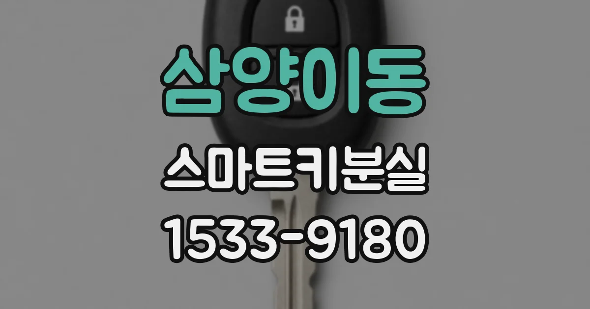 삼양이동 스마트키분실